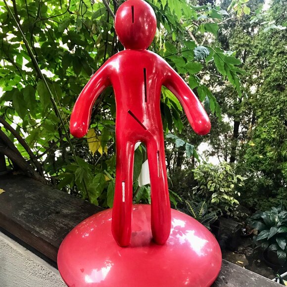 Rafaele Iannello Red Voodoo Novelty The Ex Knife Block Holder Used - Picture 1 of 6